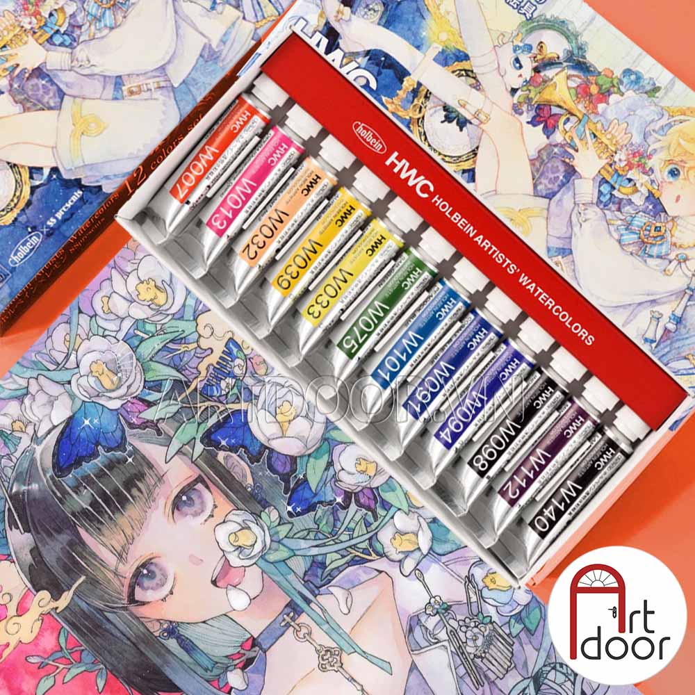 [ARTDOOR] Bộ màu Nước Tuýp HOLBEIN Shigure bản giới hạn 5ml (hộp giấy) - 12 Màu