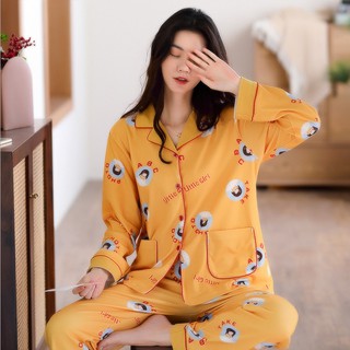 [ẢNH THẬT] BỘ PIJAMA NỮ DÀI TAY style Hàn Quốc TONE xanh độc đáo- Shop Thủy Bông