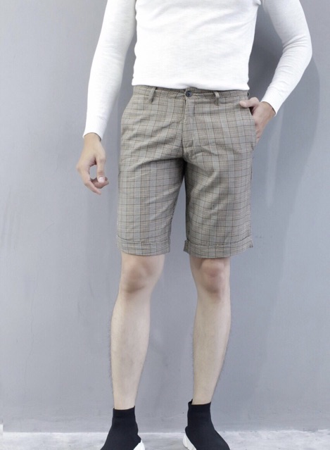Quần short Tây caro