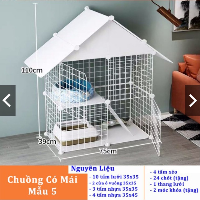 Miếng Lưới Ghép Vạn Năng 35x35cm - Lắp Ghép Chuồng Mèo, Quây Chó, Chuồng Thú Cưng