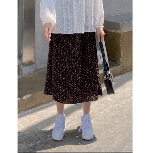 Jenie skirt - Chân váy midi hoa - Somalyng.studio
