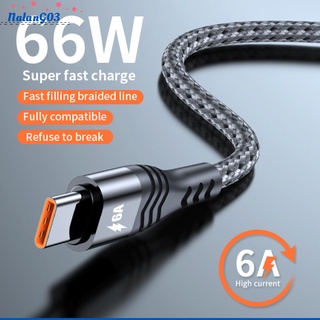 Dây cáp sạc nhanh usb type c 6a 66w cho huawei xiaomi samsung oppo