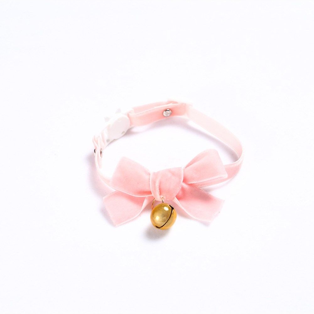 Velvet Butterfly Festival Adjustable Pet Bell Collar Pet Dog/Cat Pet Christmas Cute Practical Pet Collar