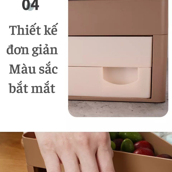 Khay đựng đồ gọn gàng 3 tầng hình kim cương cao cấp