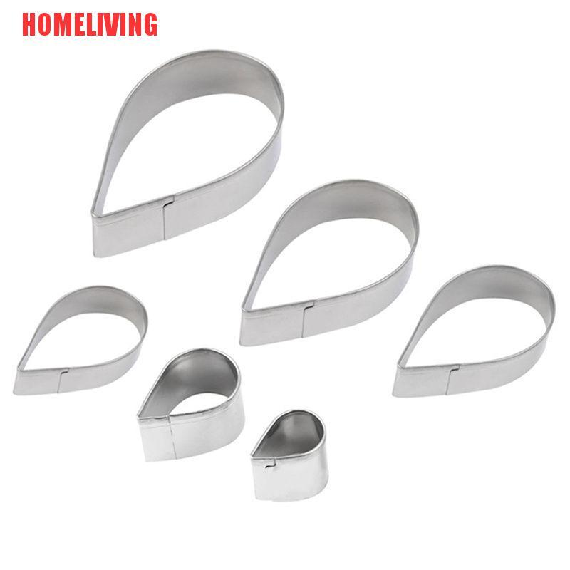 Set 6 Khuôn Cắt Tạo Hình Cánh Hoa Hồng Trang Trí Bánh Kem