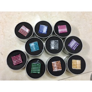 Combo 05 Bộ Bi Nam Châm Nhiều Màu Tím 5mm 216 Viên
