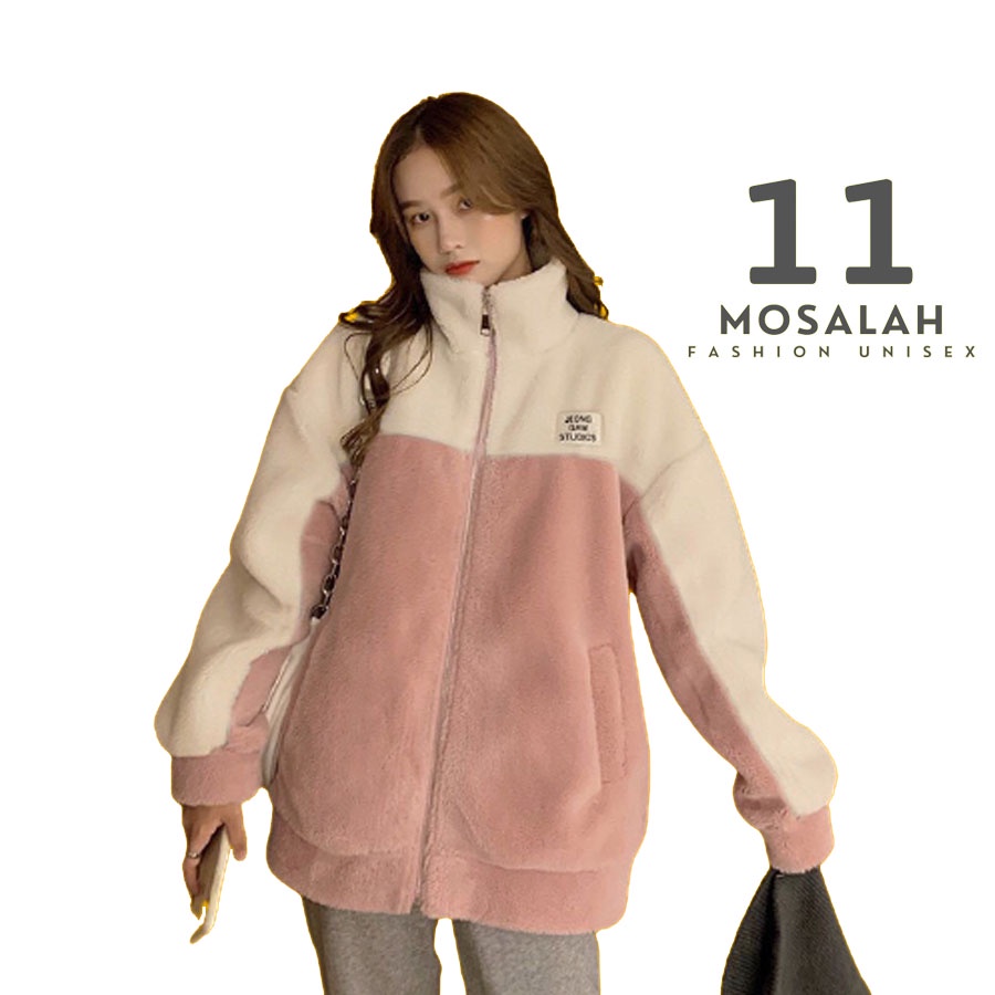 Áo khoác lông cừu nữ ulzzang dáng rộng Hàn Quốc. mo7 | BigBuy360 - bigbuy360.vn