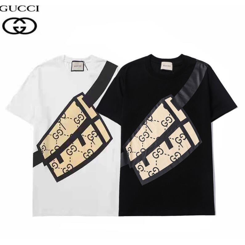 Áo thun Gucci tay ngắn chất liệu cotton in hình thời trang cho nam nữ
