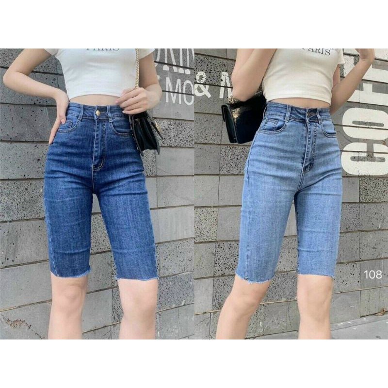Quần Jean Nữ Lửng Lưng Cao
