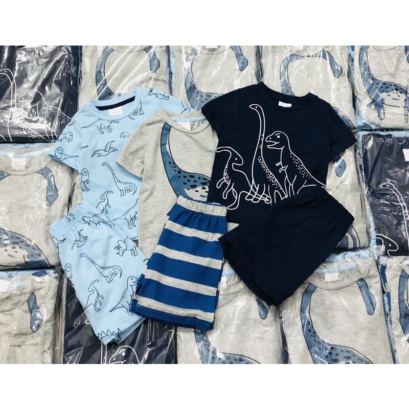 Set 3 bộ short khủng long bé trai-MS180