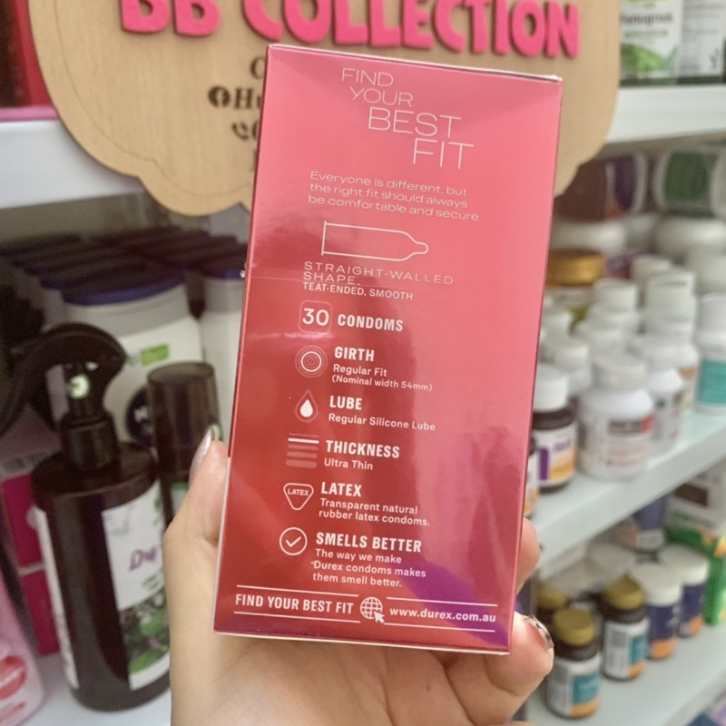 Bao Cao Su Durex Fetherlite hàng ÚC 30 chiếc (HÀNG ÚC CHUẨN - Date mới nhất 2026)