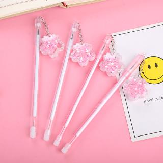 1 Bút gel Hoa Anh Đào Mặt Dây Chuyền Trung Lập Bút Sáng Tạo Cô Gái Trái Tim Treo Bút gel Trường Học Đáng Yêu Đồ Dùng Văn Phòng Phẩm