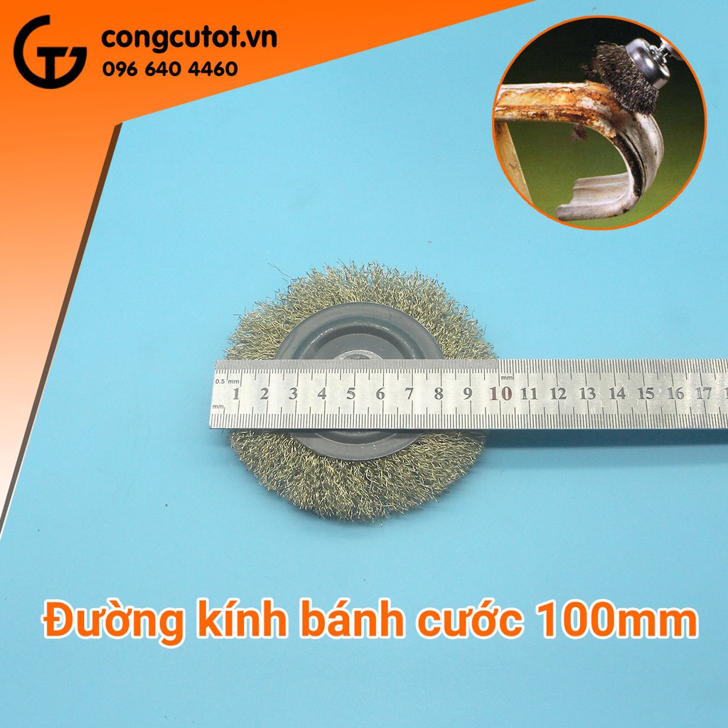 Bánh cước đánh rỉ sắt mạ đồng Φ100 Hệ inch