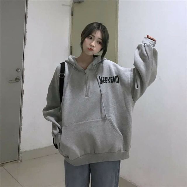 (Order) Áo hoodie nữ, áo nỉ, ulzzang style, sẵn màu đen | BigBuy360 - bigbuy360.vn