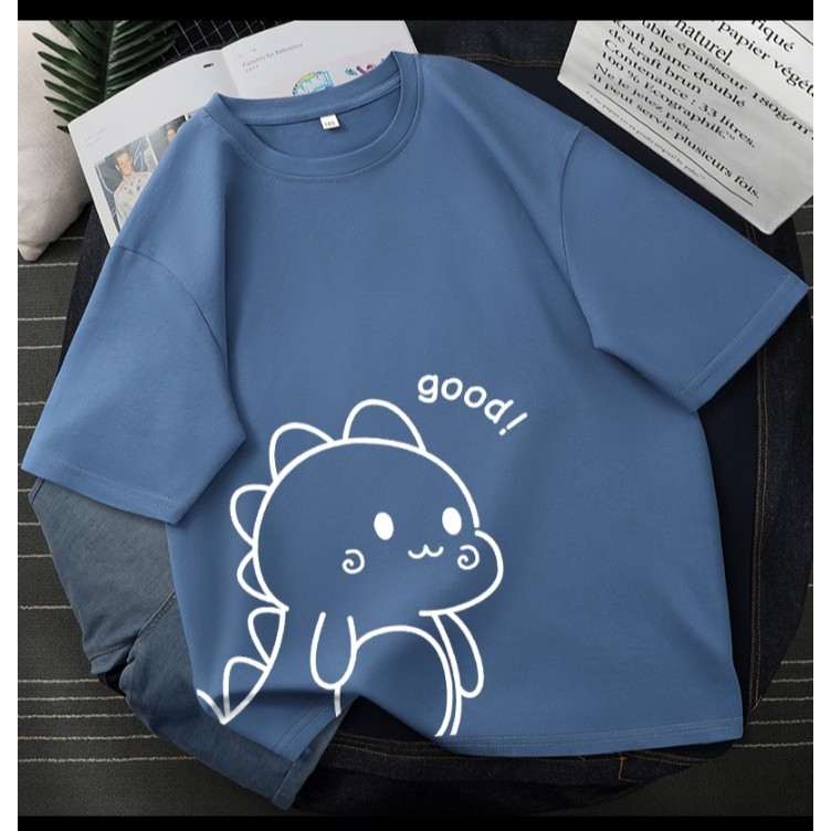 Áo thun khủng long good , phom rộng , mặc đôi 1 nhóm siêu cute nhe