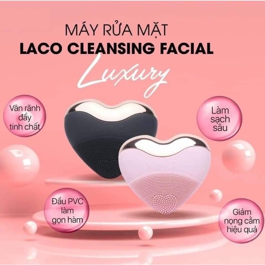 máy rửa mặt laco luxury chính hãng, máy rửa massage (mát xa) mặt làm sạch da mặt –bảo hành 12 tháng (xiaomi halio)