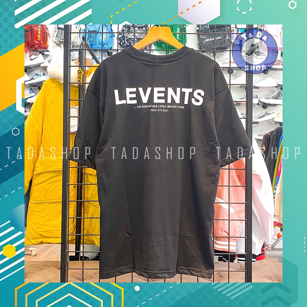 Áo Phông oversize Nam Nữ LEVENTS logo thêu ảnh thật