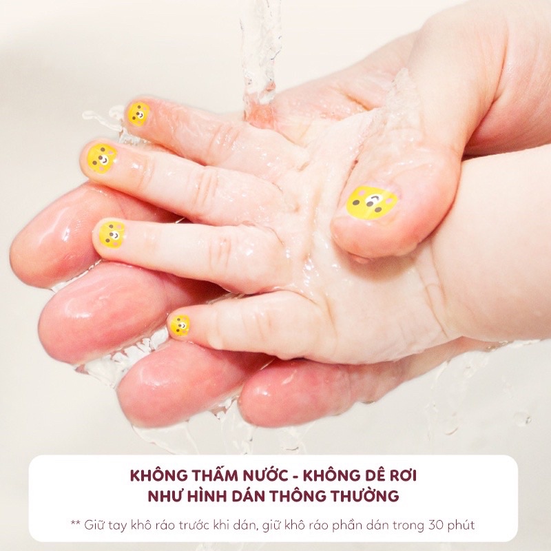 Nail Stickers , Dán móng tay và hình xăm chính hãng Toi an toàn cho trẻ em