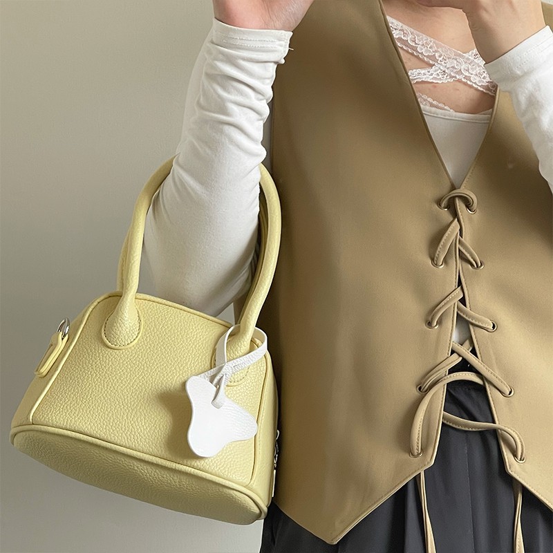 Túi Xách Da Pu Màu Trơn Thiết Kế Đơn Giản Thời Trang Cho Phụ Nữ