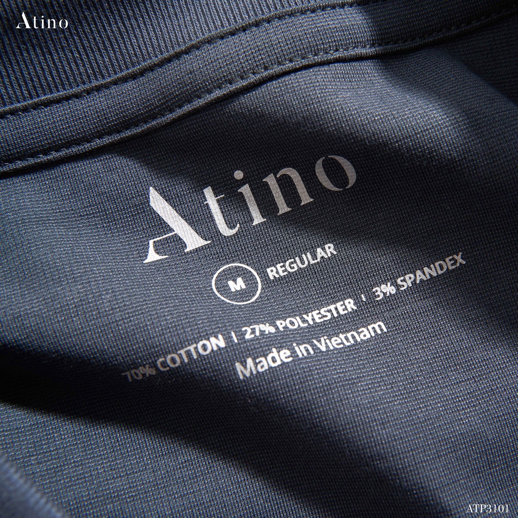 Áo Thun Nam cổ tròn ATINO vải Cotton cao cấp co giãn thoáng mát trẻ trung form regular ATP3101 Ghi | BigBuy360 - bigbuy360.vn
