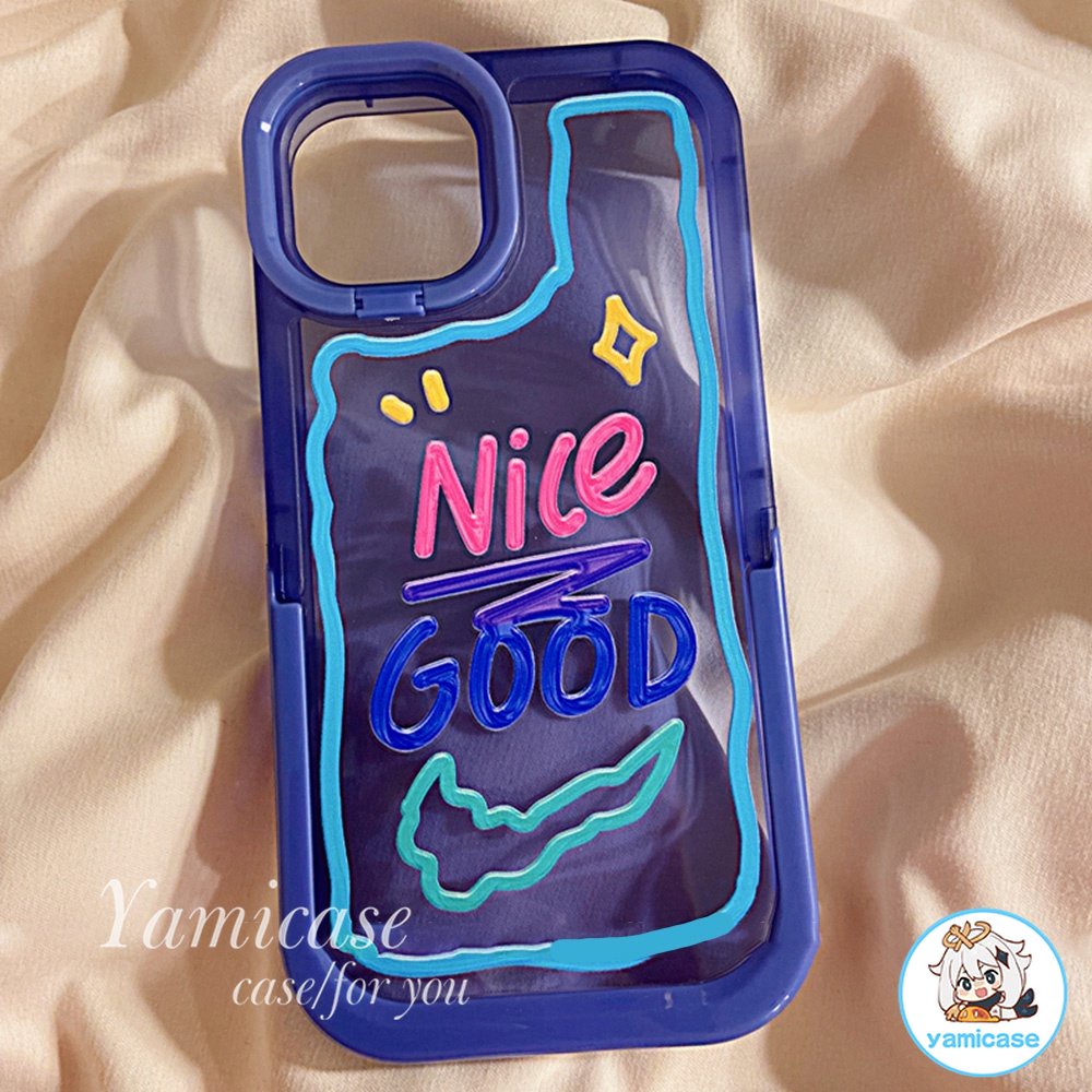 Ốp Điện Thoại TPU Dẻo Họa Tiết Chữ Phong Cách Graffiti Kèm Giá Đỡ Nhẫn Cho IPhone 14 11 12 13 Pro Max