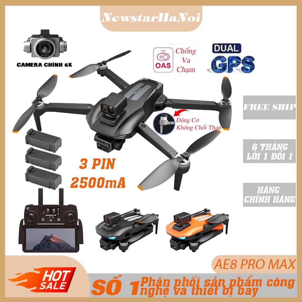 Máy bay điều khiển từ xa mini 4 cánh có camera, flaycam4k K101 MAX - Drone playcam trang bị OAS / Pin 2500mA / Bay 30P