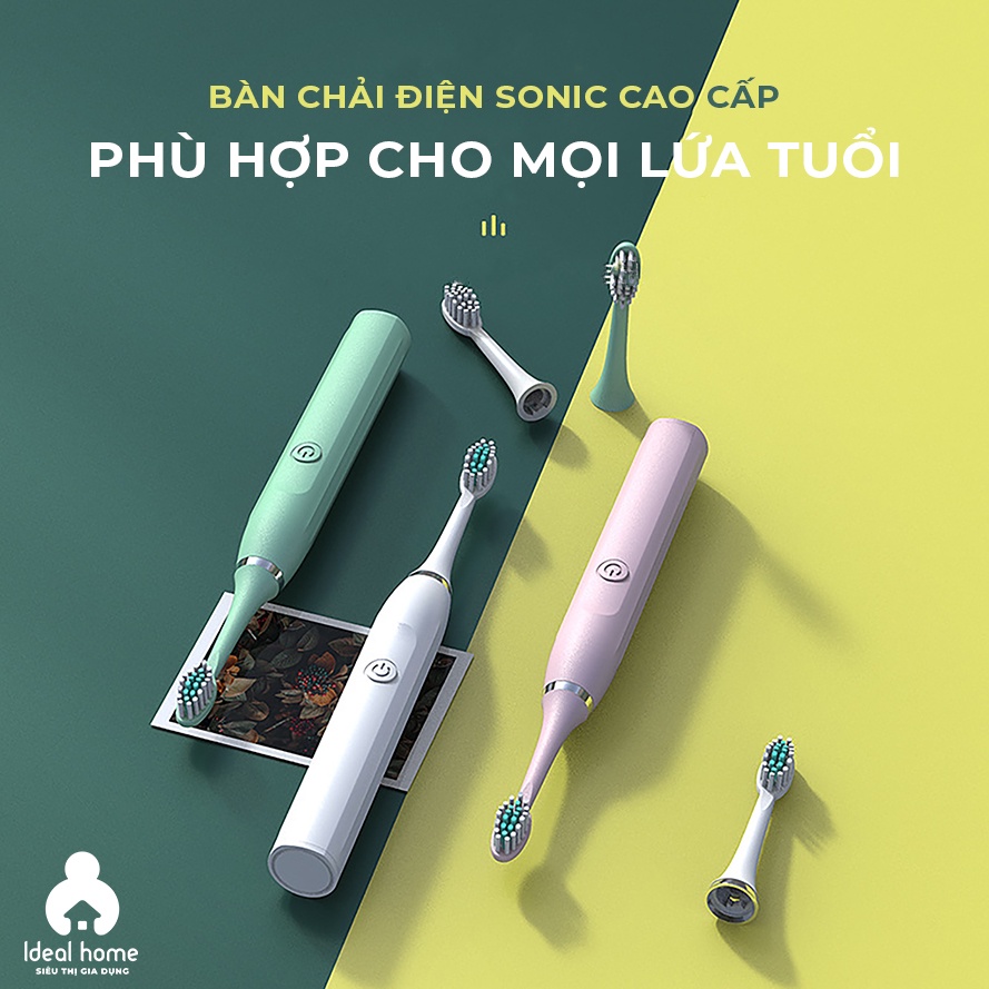 BÀN CHẢI ĐÁNH RĂNG ĐIỆN - Bàn Chải Điện TOOTHBRUSH 6 Đầu Thay Thế Cao Cấp