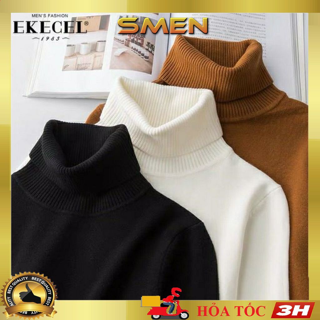 Áo Len Nam Cổ Lọ Tay Dài Chất Len Lông Cừu Mềm Mịn Thời Trang Cao Cấp