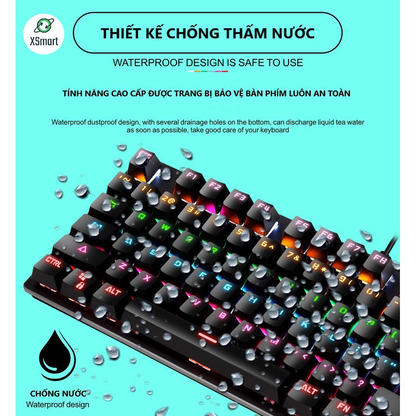 【Chuột máy tính】Bàn Phím Cơ Máy Tính Crack K2 PRO Led RGB 10 Chế Độ Khác Nhau, Chơi Game Dùng Văn Ph