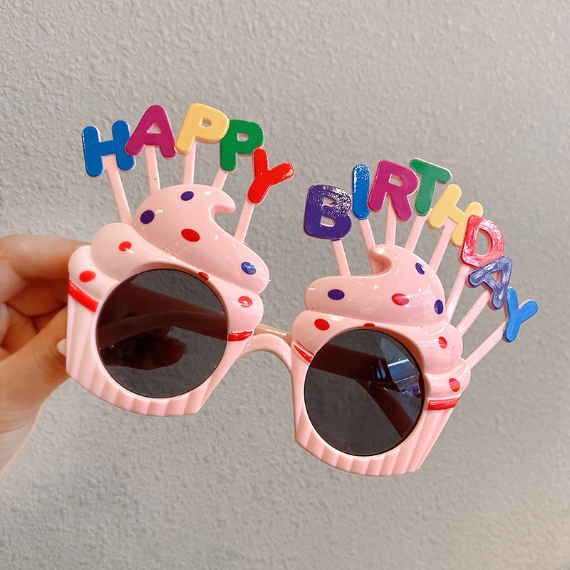 Phụ Kiện Sinh Nhật Bánh Kem  Kính Mắt Happy Birthday Trang Trí Bánh Sinh Nhật