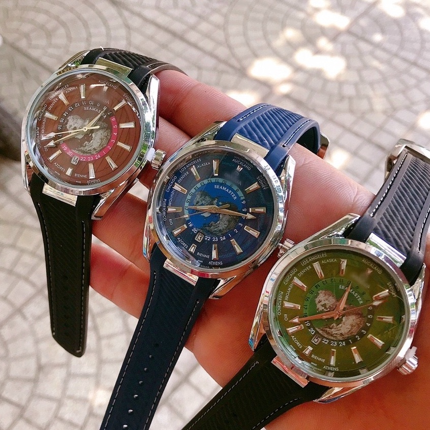 Đồng hồ nam thời trang MWOMEGA om688 dây cao su - size 42mm