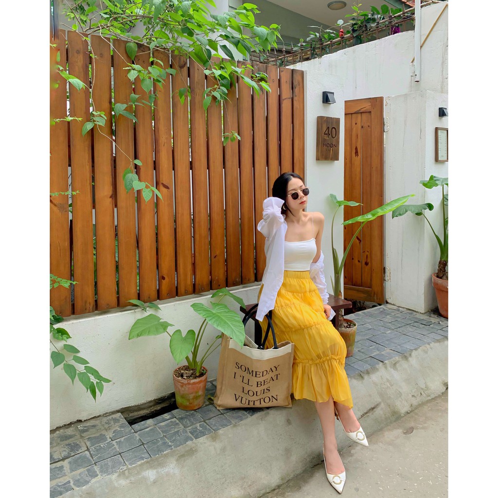 Áo hai dây cotton croptop dáng ngắn thiết kế T-Ju, màu đen, trắng, dáng ôm basic | BigBuy360 - bigbuy360.vn