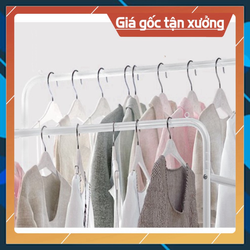 [ sale mùa hè] Giàn giá kệ treo quần áo đa năng giá đôi 3 in 1 có bánh xe 80cm .