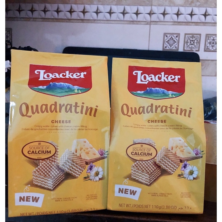 Bánh Xốp Ý Loacker Quadratini 110 gram - 125 gram