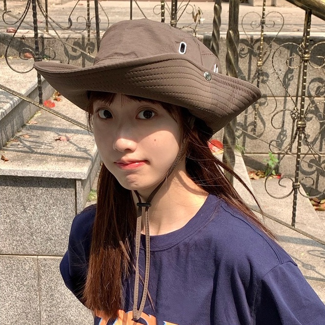 Mũ Xô Chống Nắng Thoáng Khí Có Dây Rút Phong Cách Nhật Bản