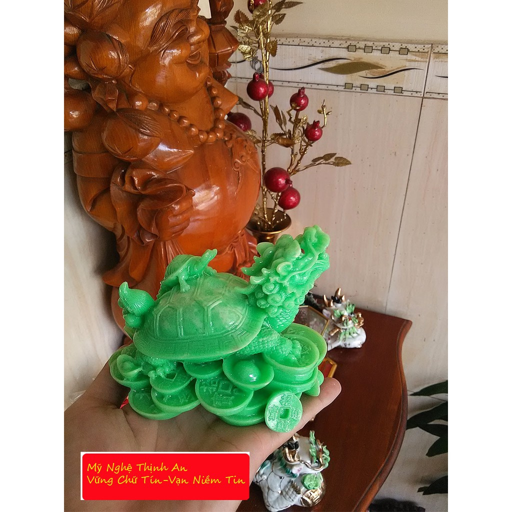 Tượng Long Quy đại phát đá xanh poly LQX01 | BigBuy360 - bigbuy360.vn