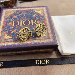 Dior Bông Tai Chữ Đính Đá Thời Trang Cho Nữ
