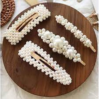 Set 04 kẹp tóc đính hạt cao cấp có hình thật