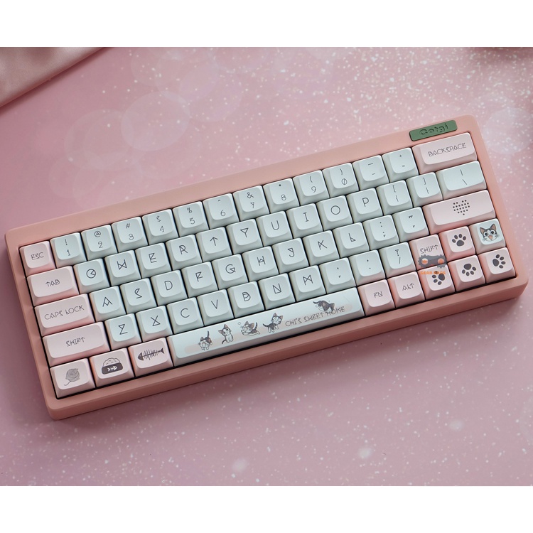 Keycap Mèo Chii Cho Bàn Phím Cơ Chất Liệu Thich PBT XDA Profile In Dyesub 138 Phím | Gearbros