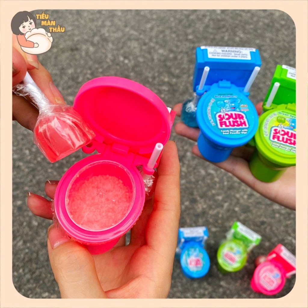 Kẹo mút bồn cầu Kidsmania Sour Flush, kẹo lollipop toilet 3 vị cho trẻ em - Tiểu Màn Thầu Store