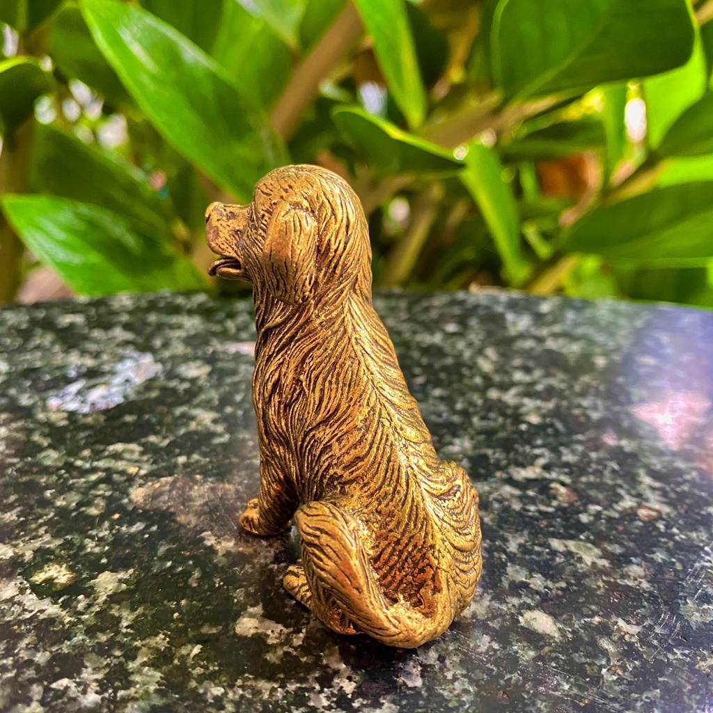 Tượng Đồng Chú Chó Golden Ngồi, Đem Lại Sự May Mắn Tài Lộc cho Người tuổi Tuất, Vật Phẩm Trưng Bày