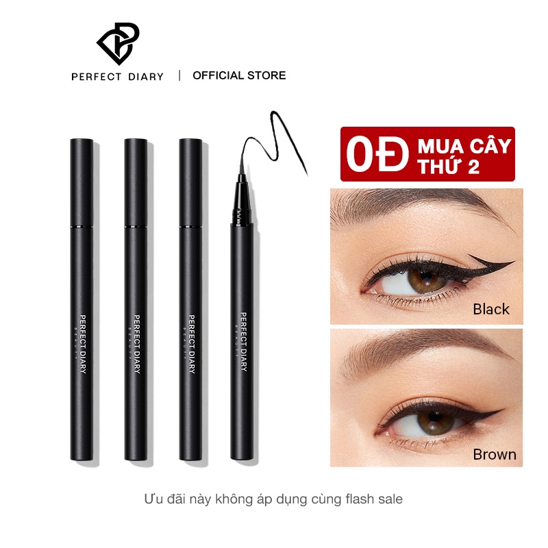 Bút kẻ mắt nước Perfect Diary chống thấm nước lâu trôi nhanh khô dễ sử chống nhòe chống lem 4.5g