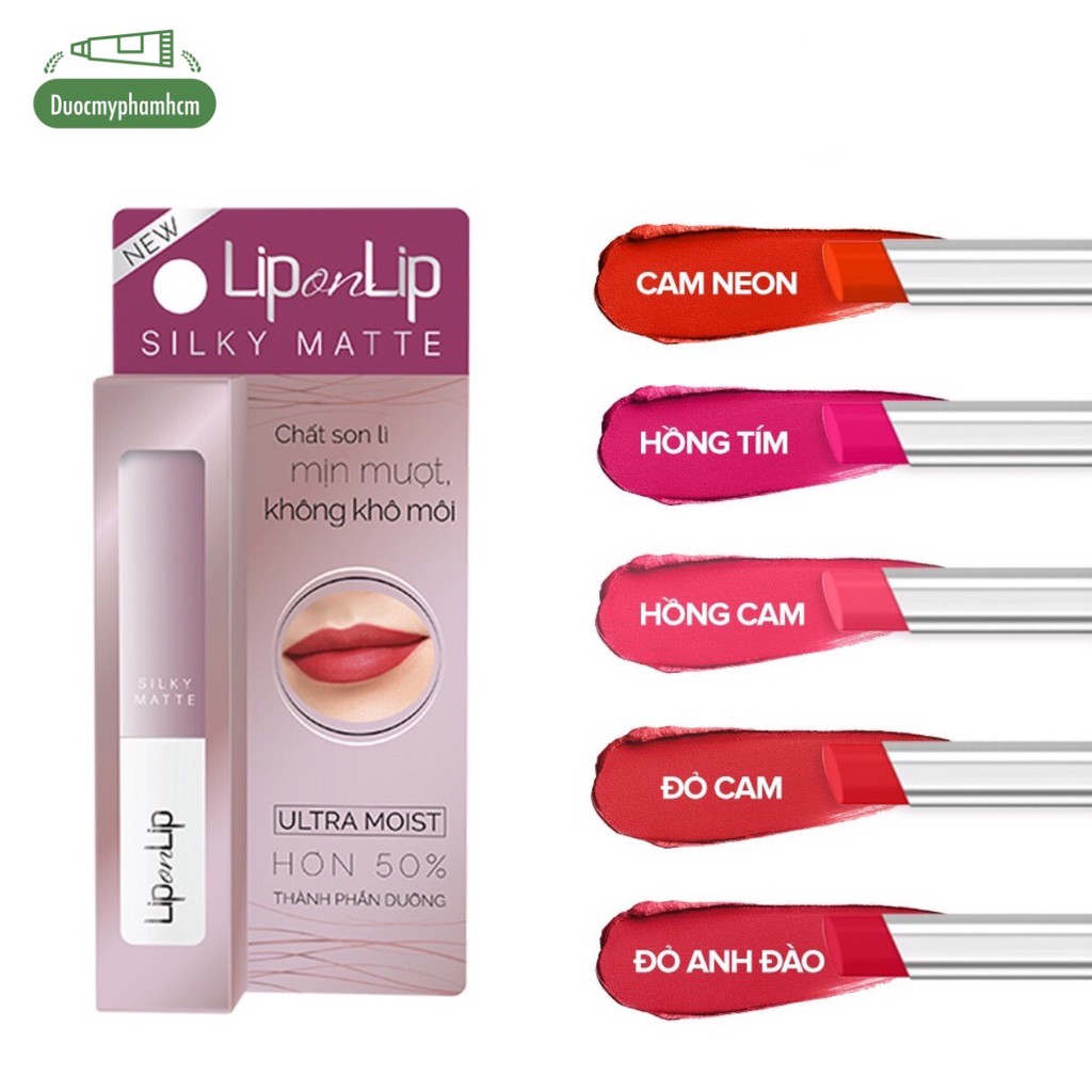 Son lì siêu mịn dưỡng tối ưu Lip On Lip Silky Matte 2,2g
