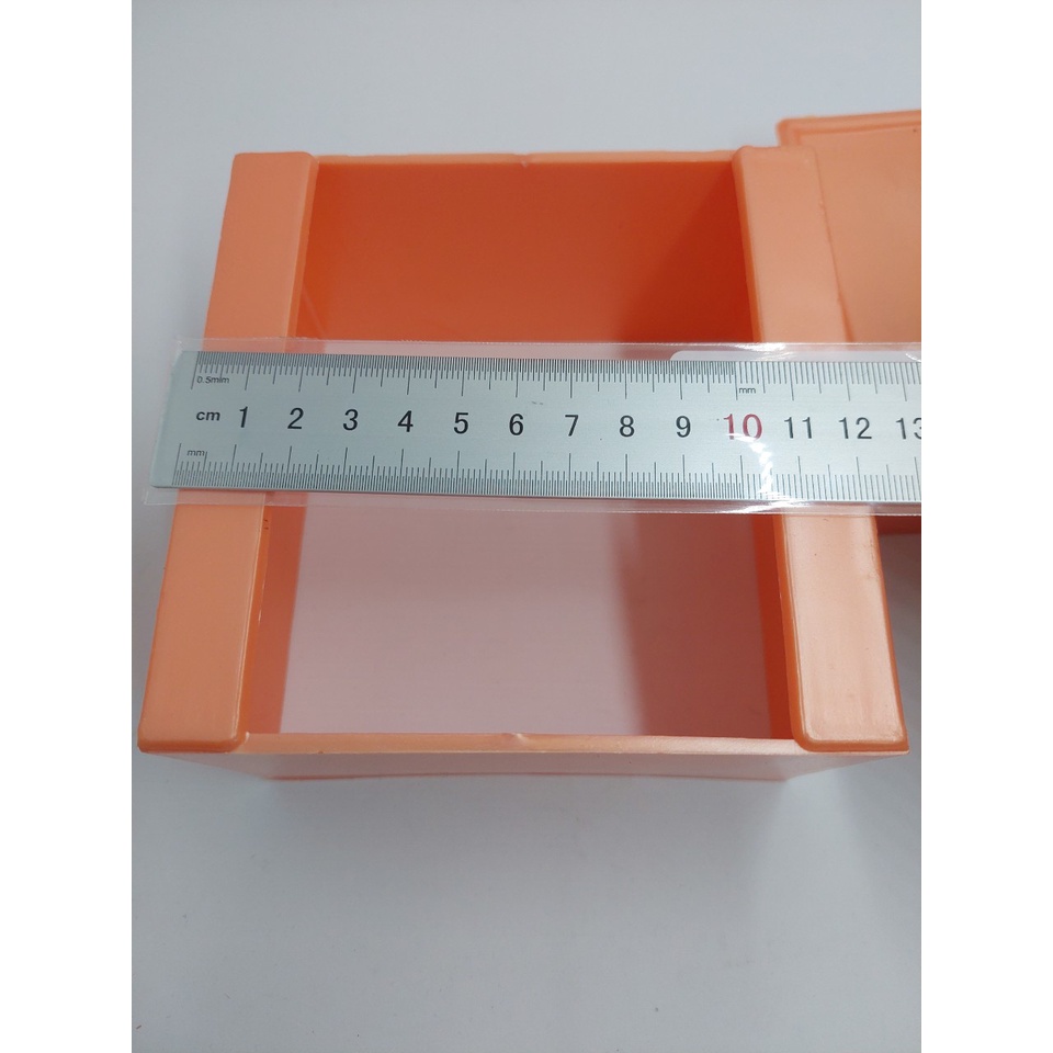 KHUÔN NHẬN  XÔI VUÔNG HÌNH HOA HỒNG NỔI 12 CM - NL