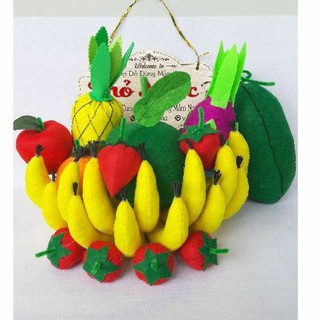 combo 2- Mâm ngũ quả ngày tết- Sản phẩm y hình- Đồ dùng mầm non bằng nỉ-Đồ chơi bằng vải nỉ