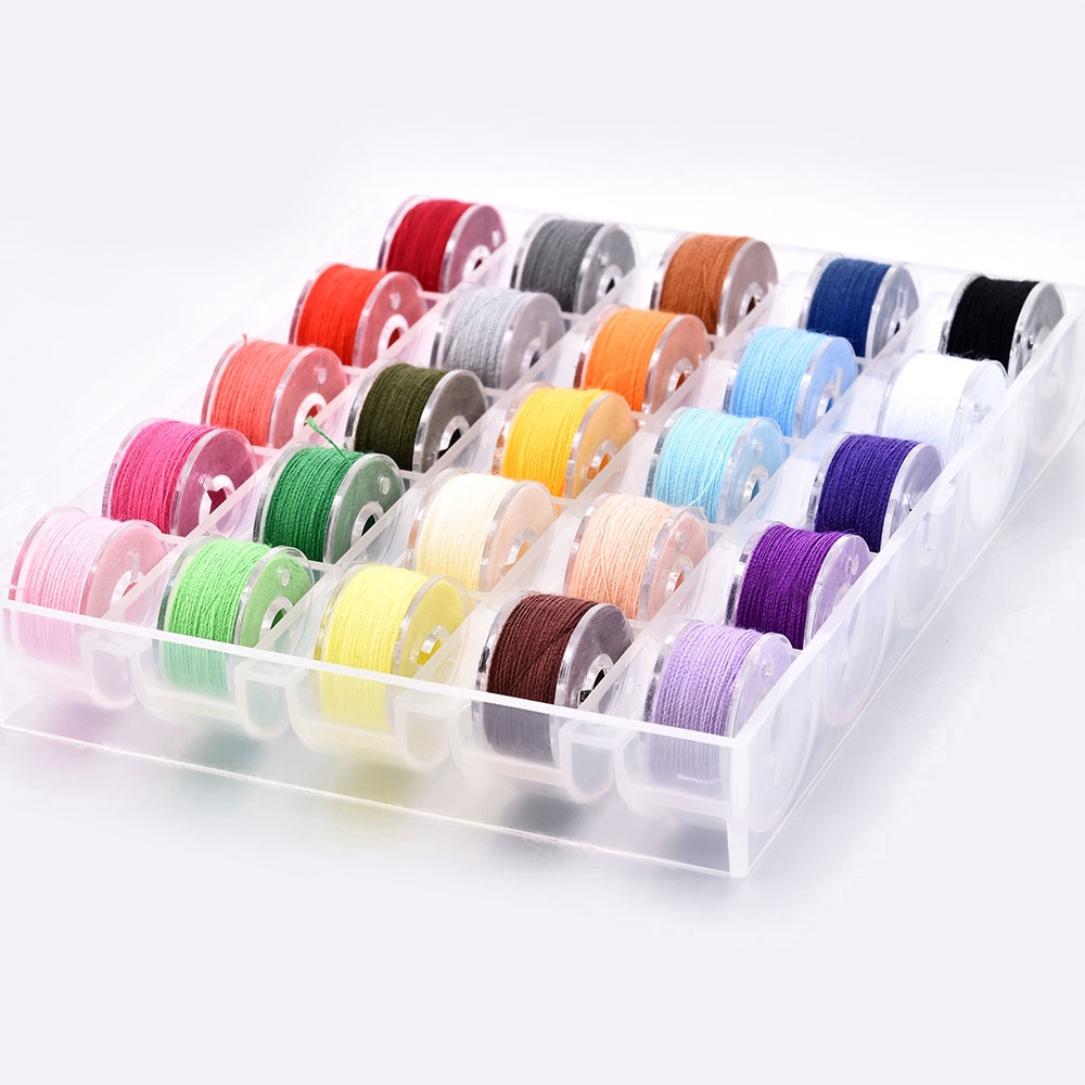 Set 25 Suốt Chỉ Nhựa Kèm Hộp Đựng