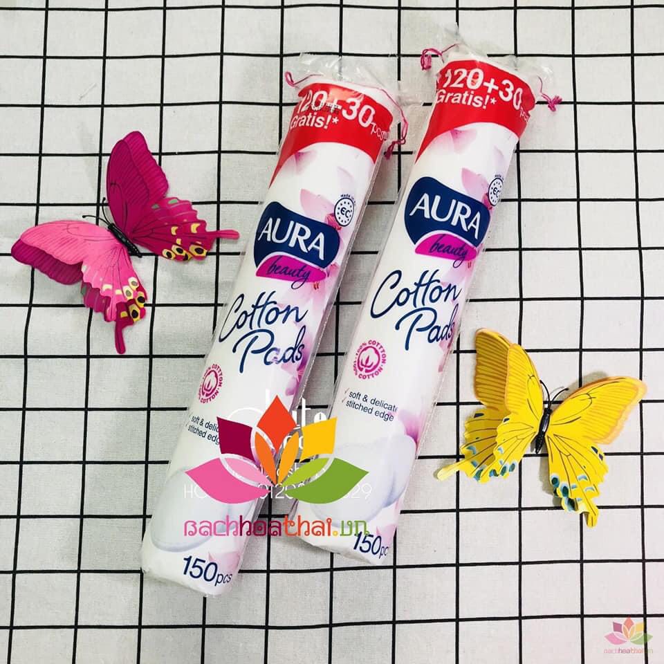 Bông Tẩy Trang Aura Beauty 150 Miếng