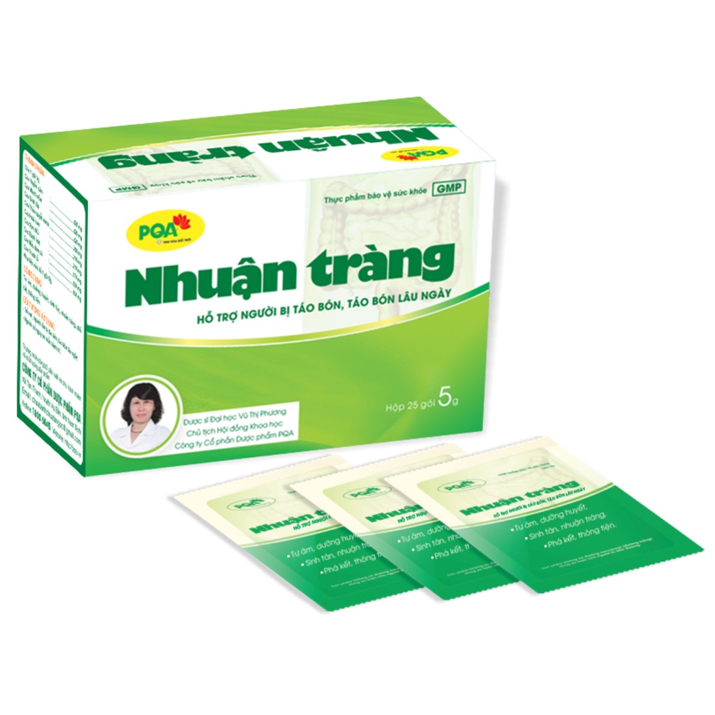 PQA Nhuận Tràng Cốm 25 gói - Dùng cho trẻ nhỏ người lớn táo bón