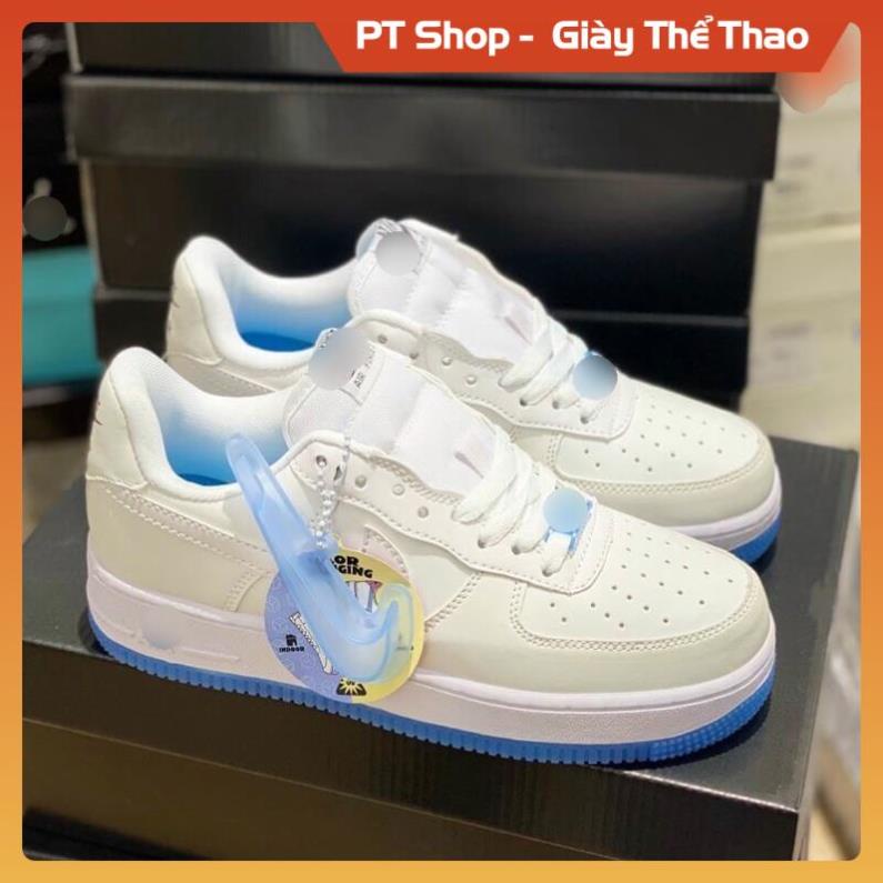 Giày AF1 low đổi màu trắng xanh hồng vàng thấp cổ , Giầy Air Force trắng đế xanh đổi màu hót hit