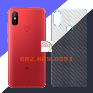 Miếng dán mặt lưng xiaomi mi 8/ mi a2/ mi 6x skin carbon